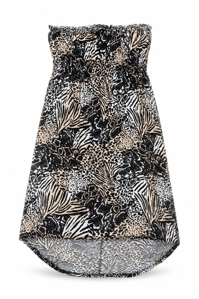 Dorothy Perkins Womens Multicoloured Animal Print Polyester Fit & Flare Size 14 Off the Shoulder Pullover - Leopard Print, Snake Print, Zebra Print