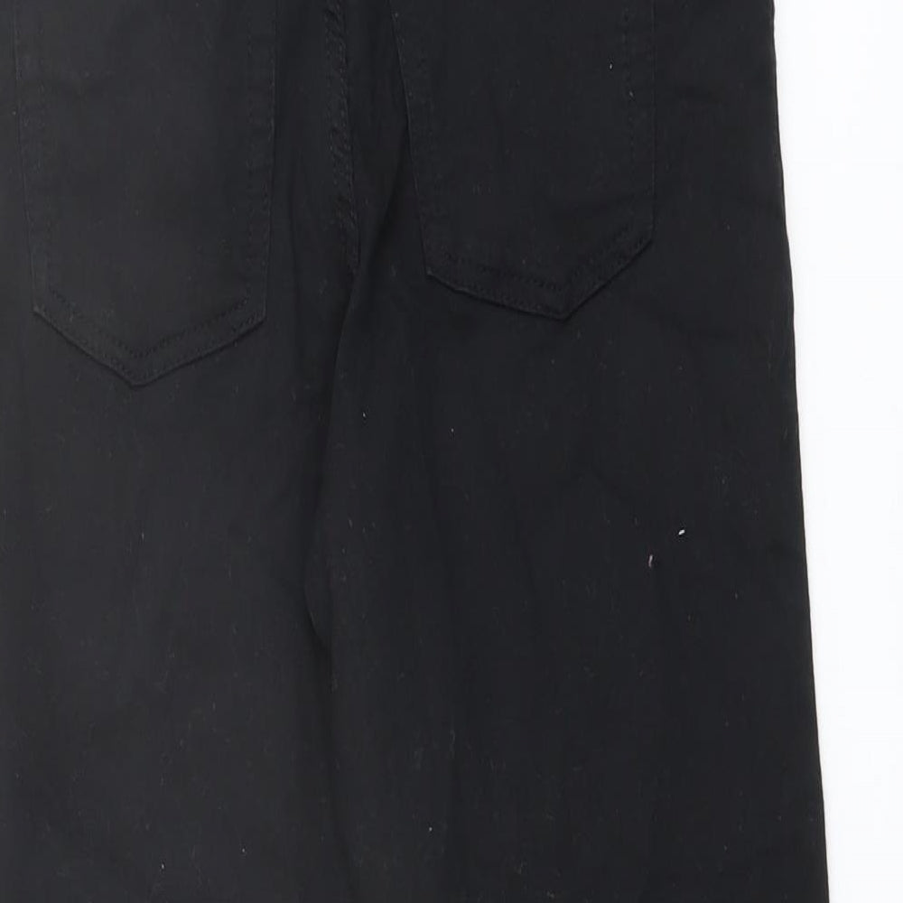 Marks and Spencer Womens Black Cotton Skinny Jeans Size 8 L21 in Regular Button