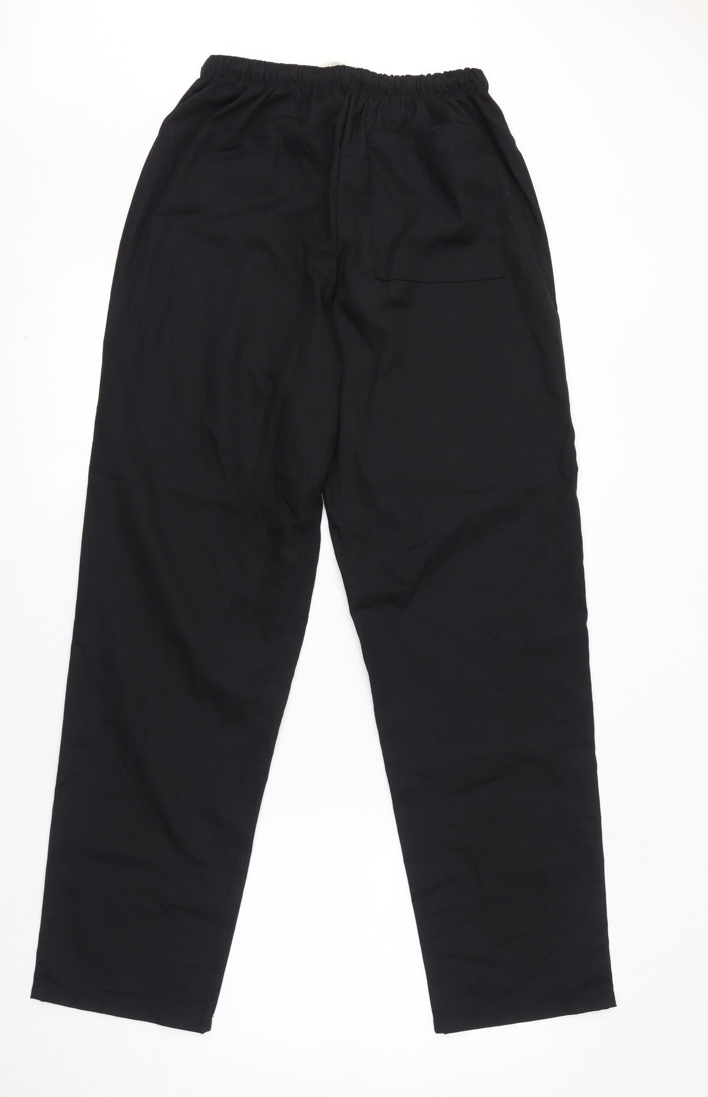 Alexandra Womens Black Polyester Jogger Trousers Size 6 L31 in Regular Drawstring - Adjustable Waist