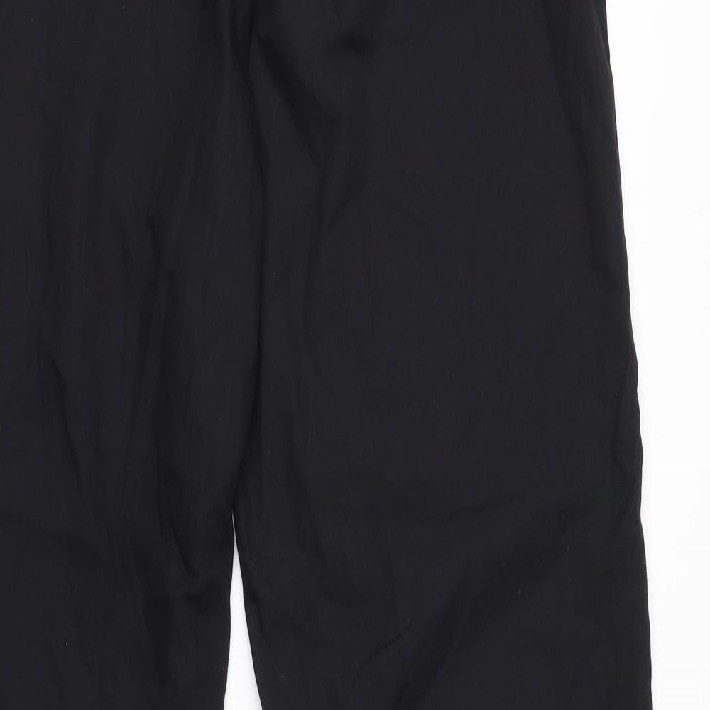Alexandra Womens Black Polyester Jogger Trousers Size 6 L31 in Regular Drawstring - Adjustable Waist