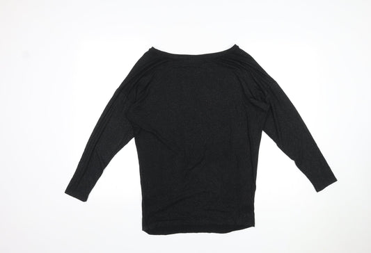 Polo Ralph Lauren Womens Black Viscose Basic T-Shirt Size S Round Neck