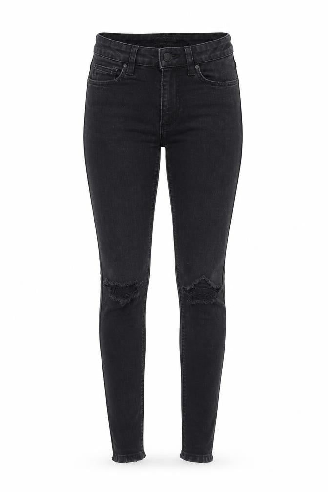Denim & Co. Womens Black Cotton Skinny Jeans Size 4 L27 in Regular Zip