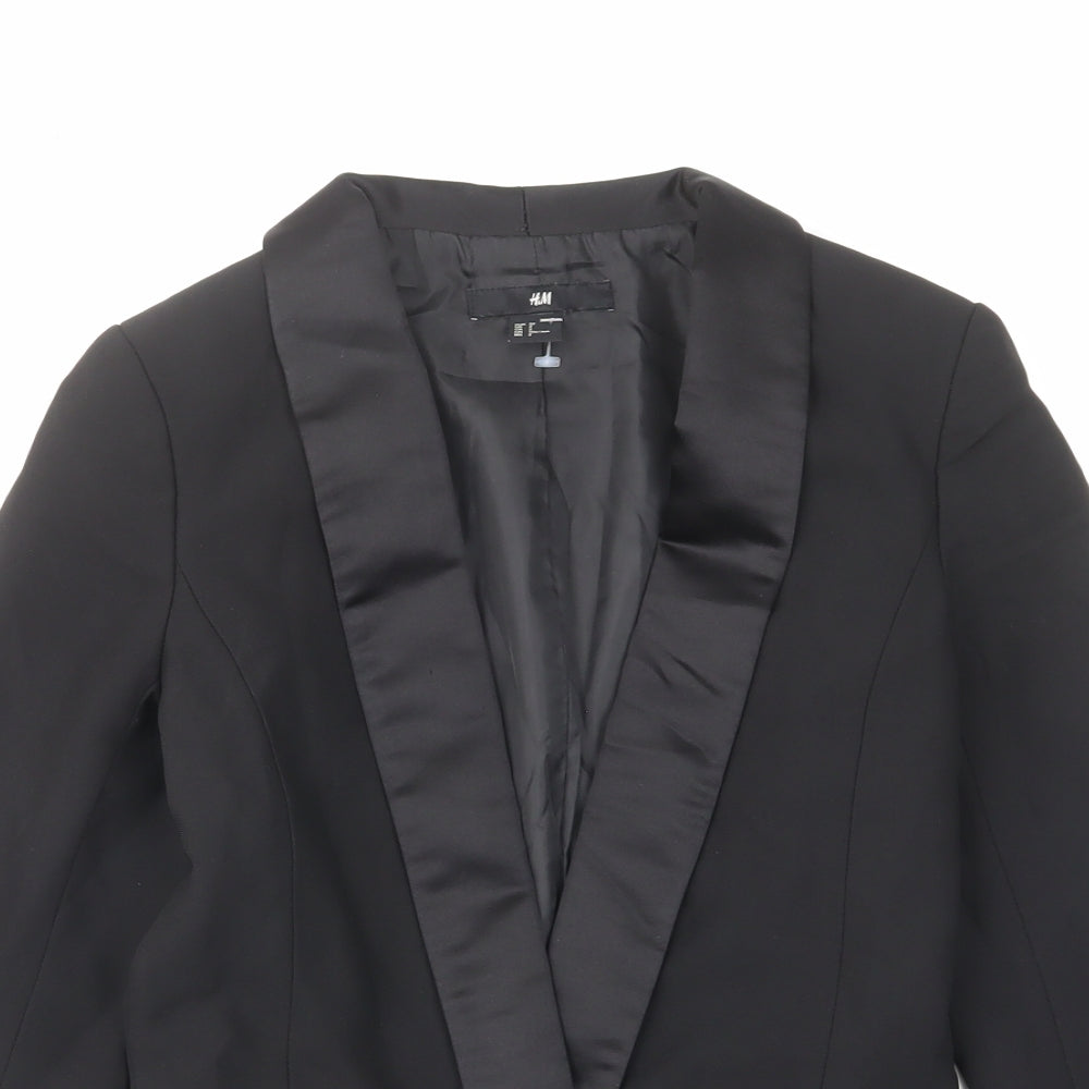 H&M Womens Black Jacket Blazer Size 4