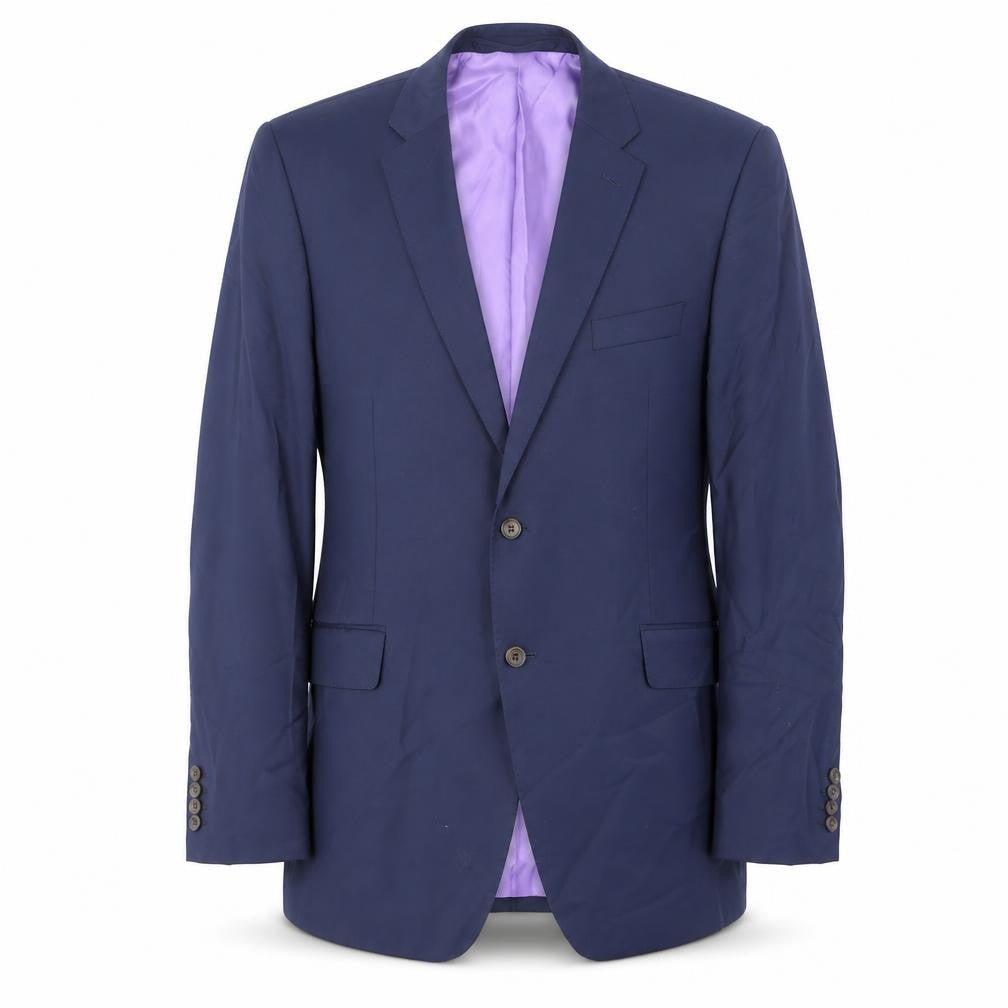 Marks and Spencer Mens Blue Wool Jacket Suit Jacket Size 44 Regular - Inside pockets