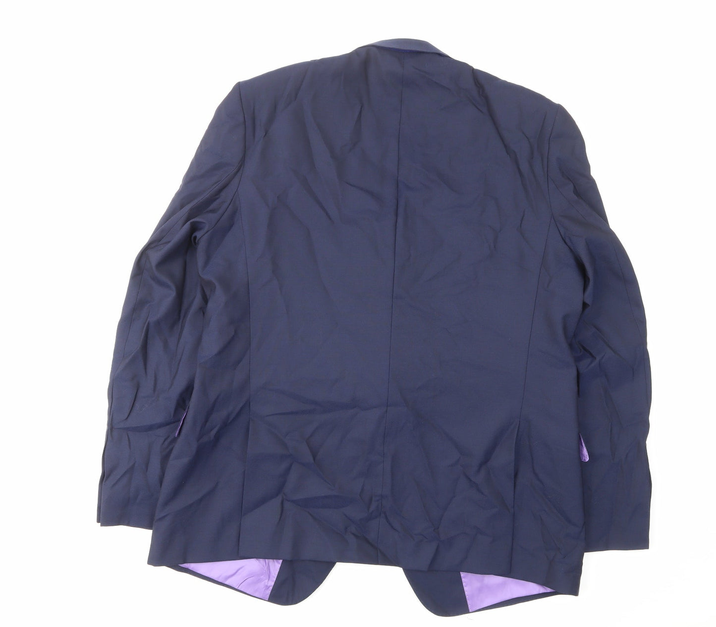 Marks and Spencer Mens Blue Wool Jacket Suit Jacket Size 44 Regular - Inside pockets