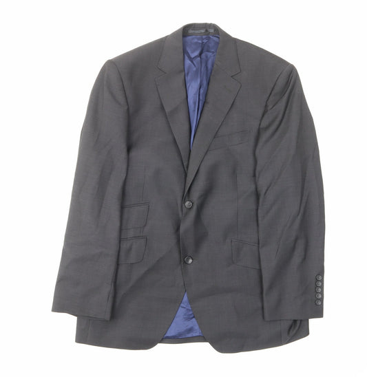 Skopes Mens Grey Wool Jacket Suit Jacket Size 40 Regular - Inside pockets