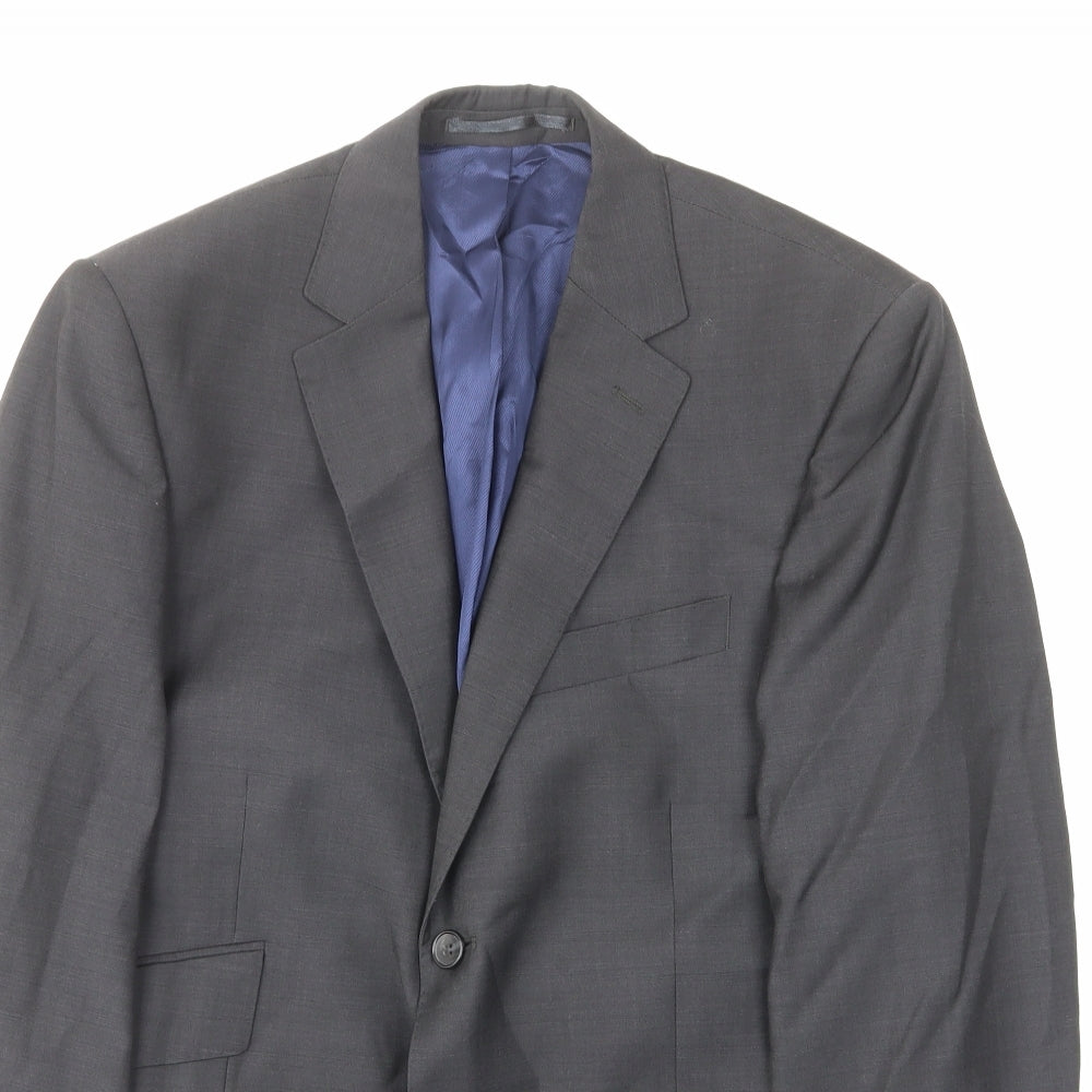 Skopes Mens Grey Wool Jacket Suit Jacket Size 40 Regular - Inside pockets