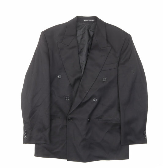 Corman Mens Black Polyester Jacket Suit Jacket Size 36 Regular - Inside pockets