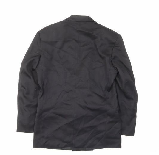 Corman Mens Black Polyester Jacket Suit Jacket Size 36 Regular - Inside pockets