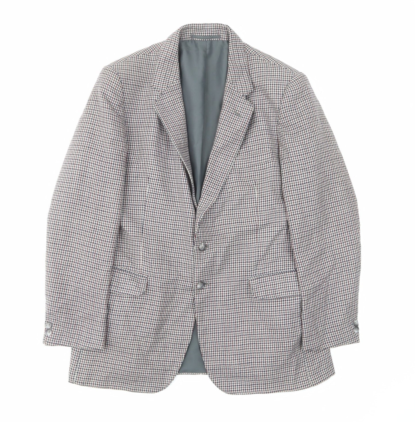 St Michael Mens Multicoloured Plaid Wool Jacket Suit Jacket Size 42 Regular - Inside pockets