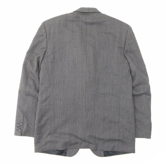 Ciro Citterio Mens Grey Wool Jacket Suit Jacket Size 42 Regular - Pockets