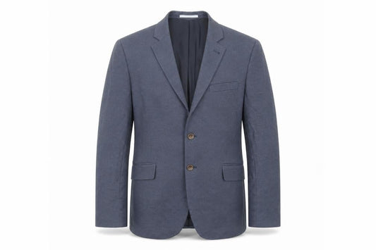 Front view of Crew Clothing Blue Camel Jacket Suit Jacket, size 40, Regular - Pockets