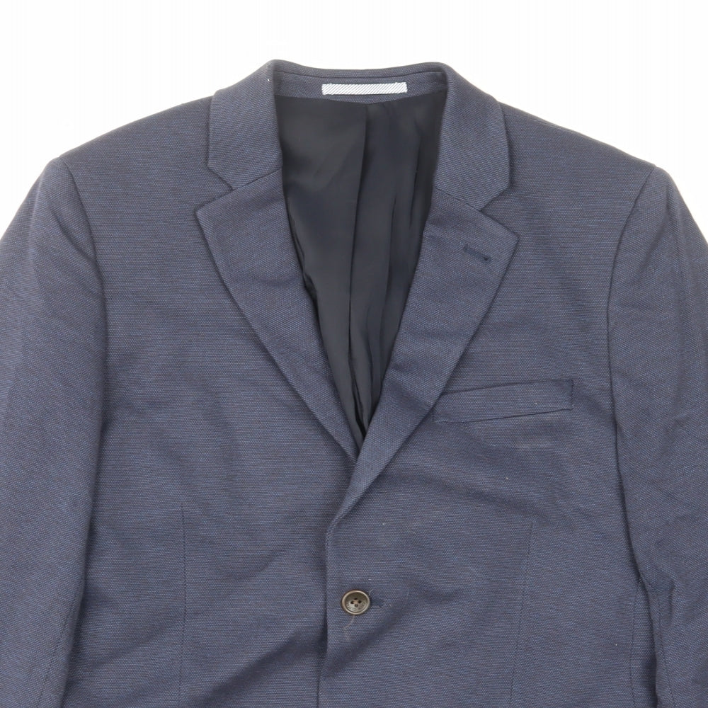 Crew Clothing Mens Blue Camel Jacket Suit Jacket Size 40 Regular - Pockets