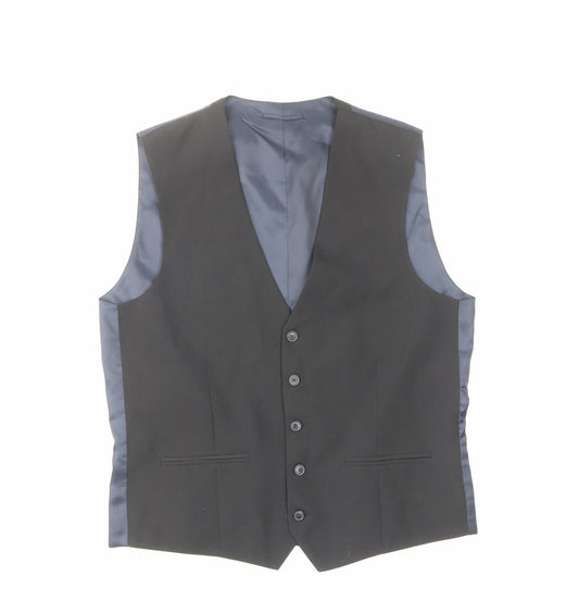 NEXT Mens Blue Polyester Jacket Suit Waistcoat Size 42 Regular