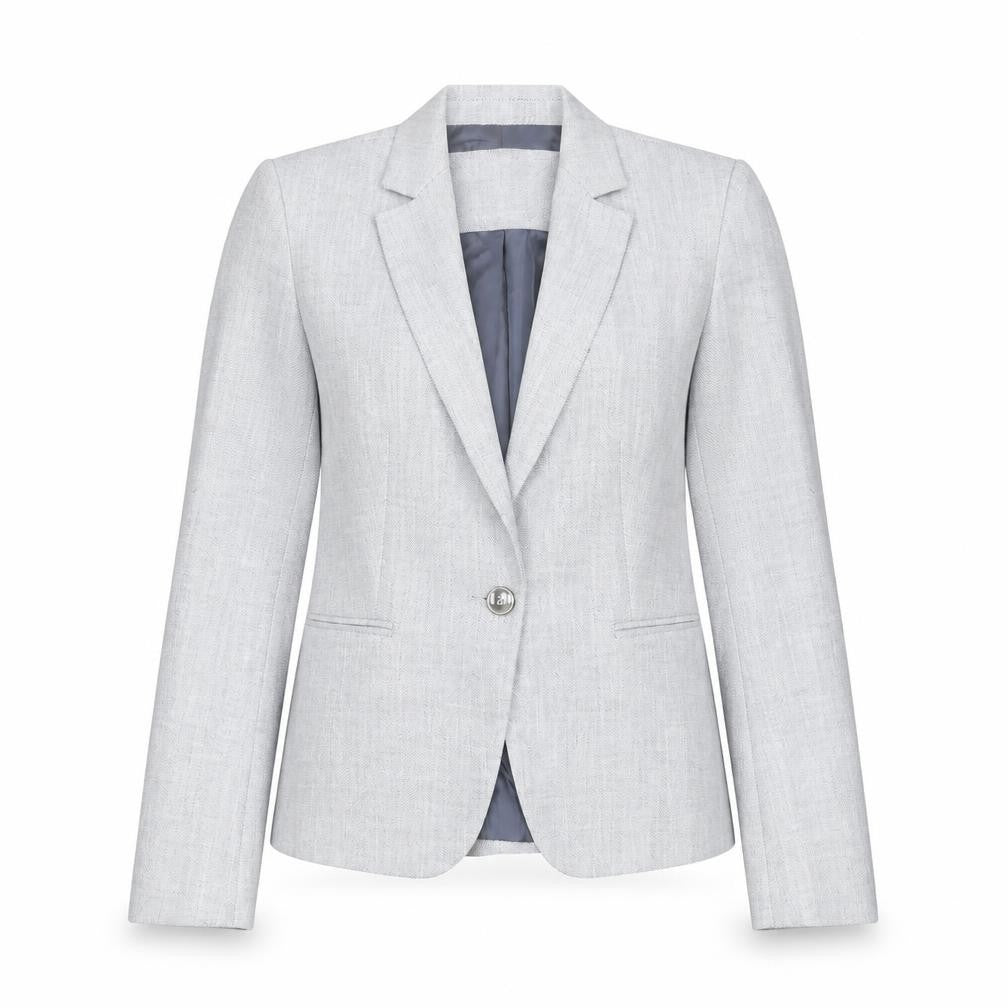 Zara Womens Grey Polyester Jacket Suit Jacket Size 6