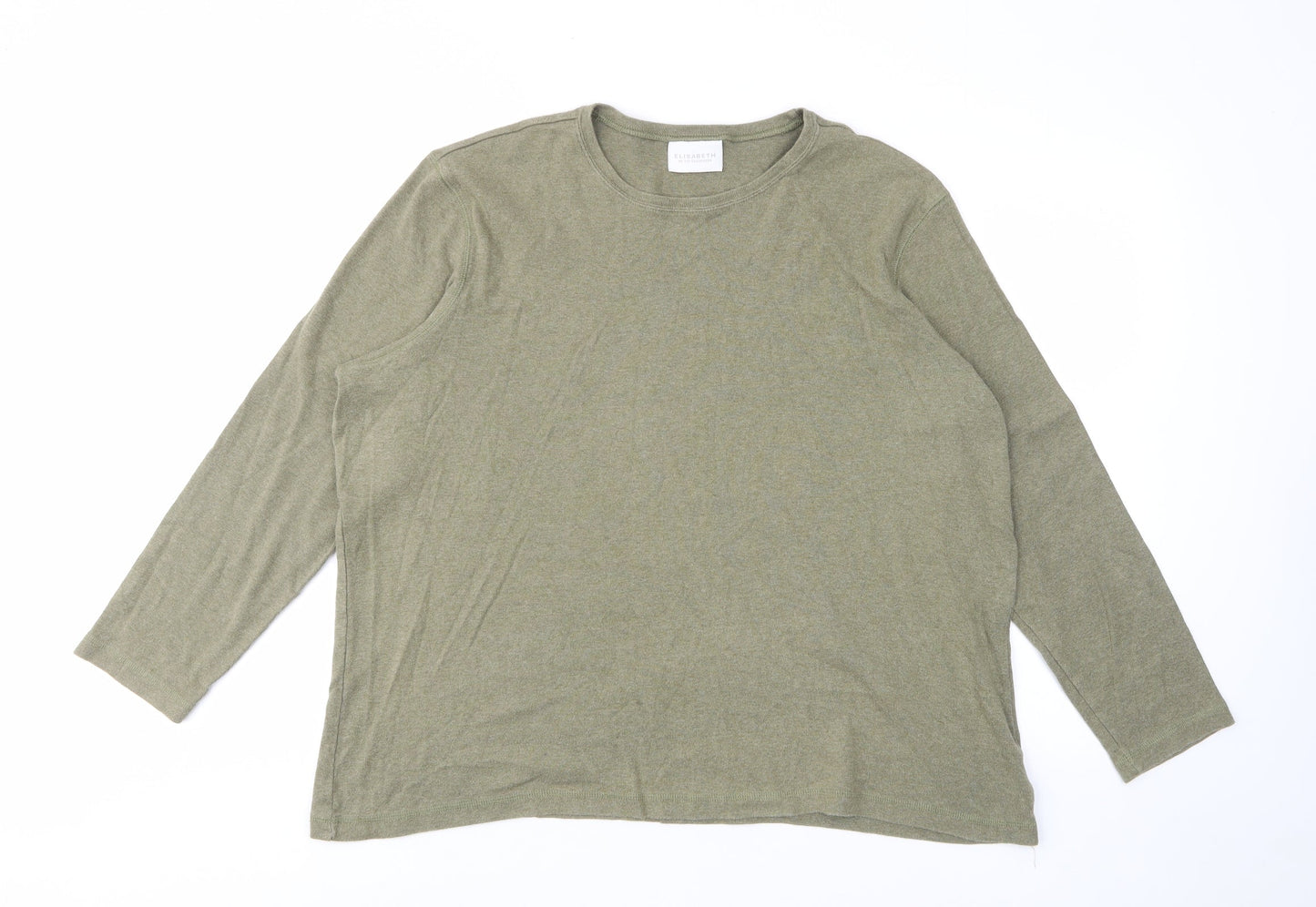 Liz Claiborne Womens Green Cotton Pullover Sweatshirt Size L Pullover