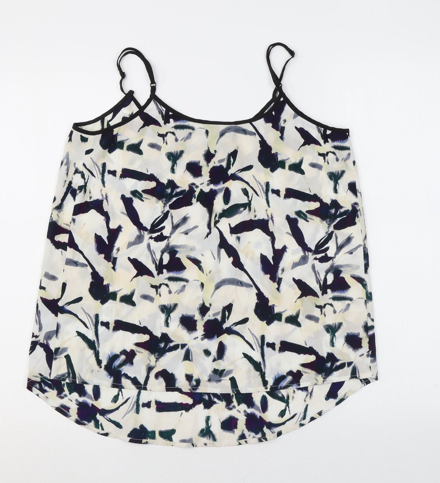 Wallis Womens Multicoloured Geometric Polyester Camisole Blouse Size 10 Round Neck - Sequins