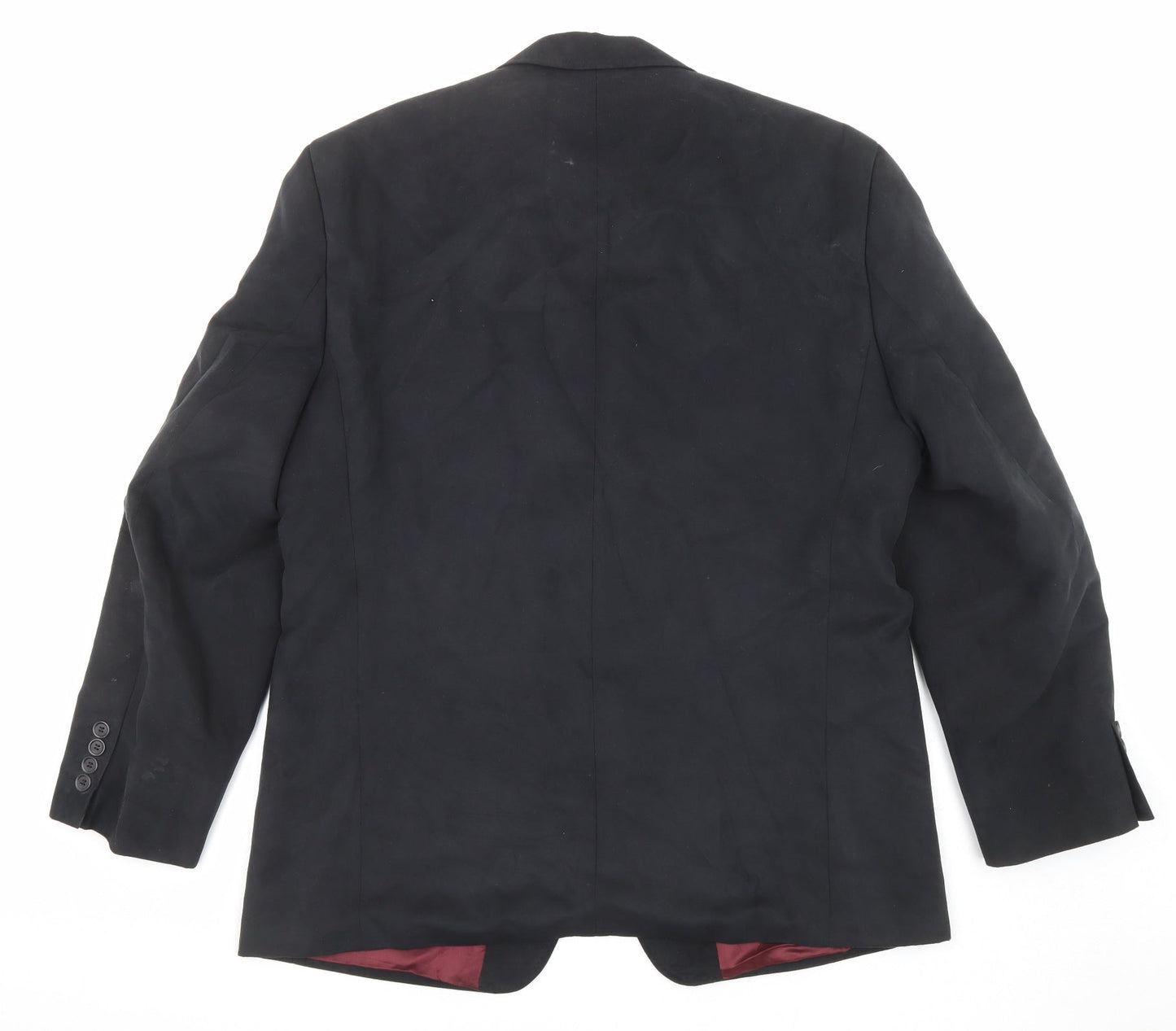 James Aubrey Mens Black Polyester Jacket Suit Jacket Size 44 Regular