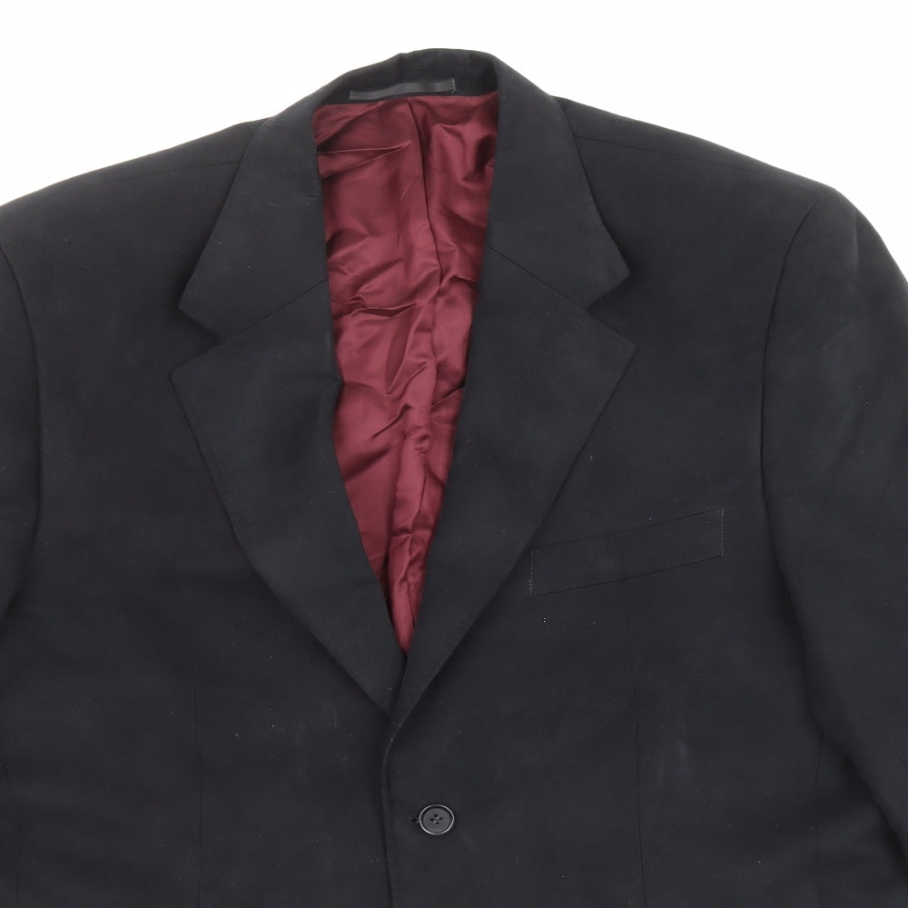 James Aubrey Mens Black Polyester Jacket Suit Jacket Size 44 Regular