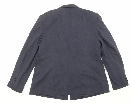 Debenhams Womens Blue Polyester Jacket Suit Jacket Size 16