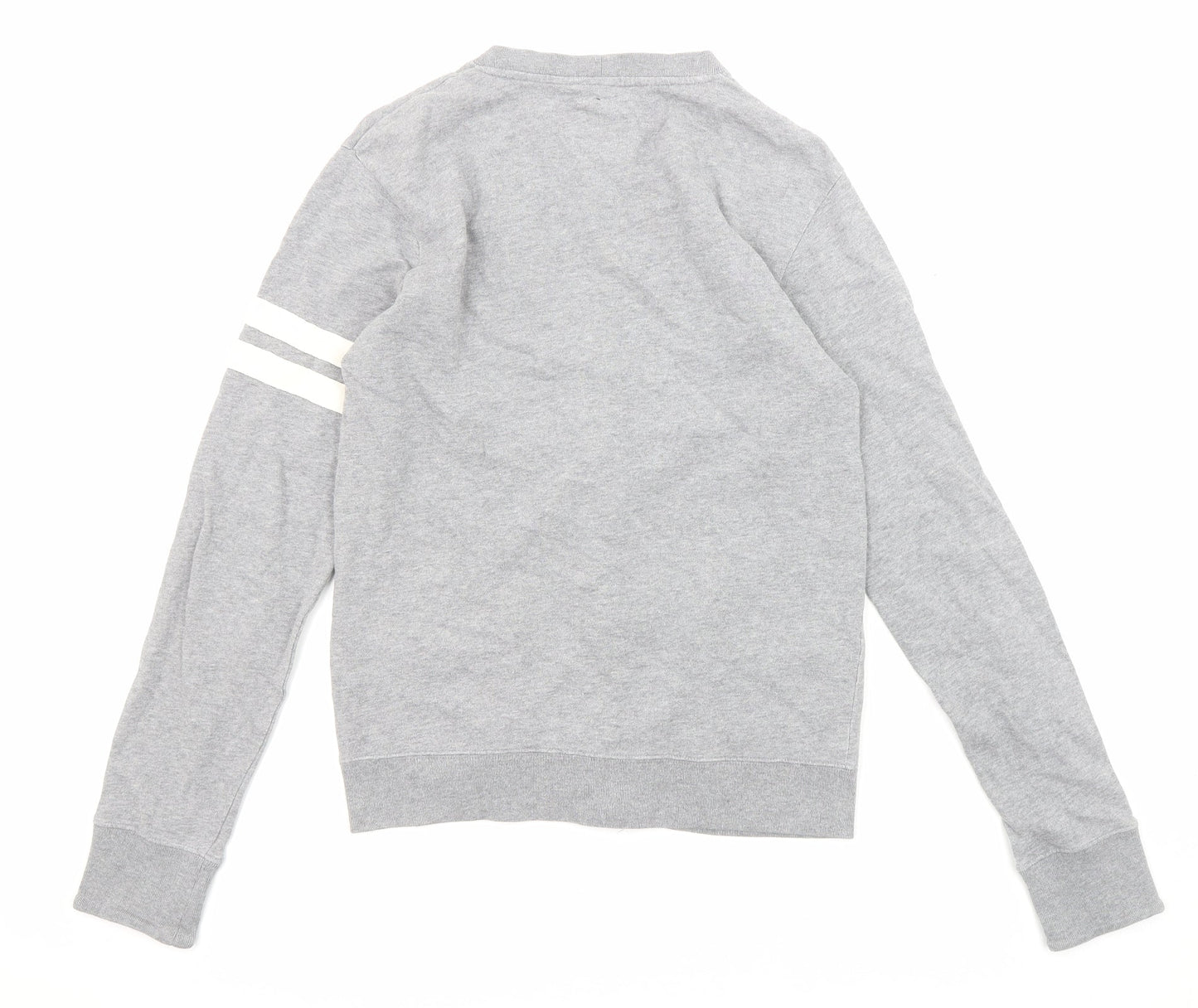 Graniph Mens Grey Cotton Pullover Sweatshirt Size S - Button-up