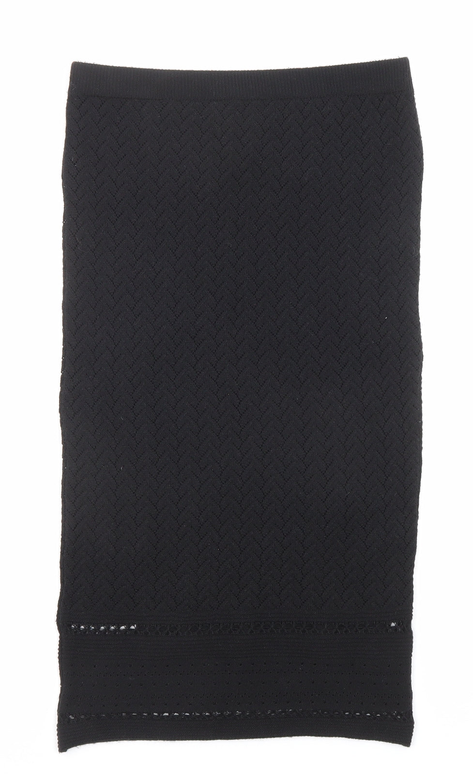 Lipsy Womens Black Acrylic Straight & Pencil Skirt Size 8