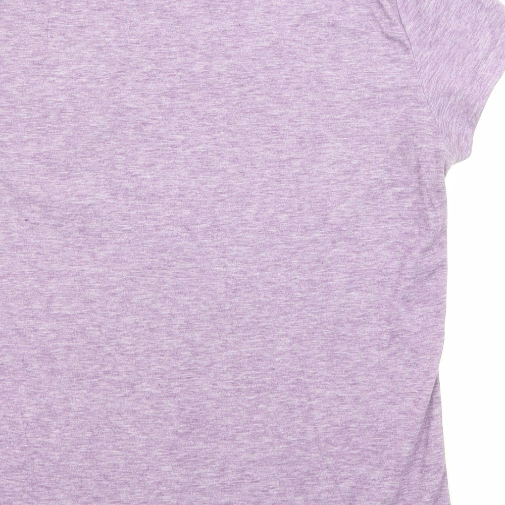 Soulmia Womens Purple Polyester Jersey T-Shirt Size S Roll Neck - Unicorn, Like a normal aunt but more awesome