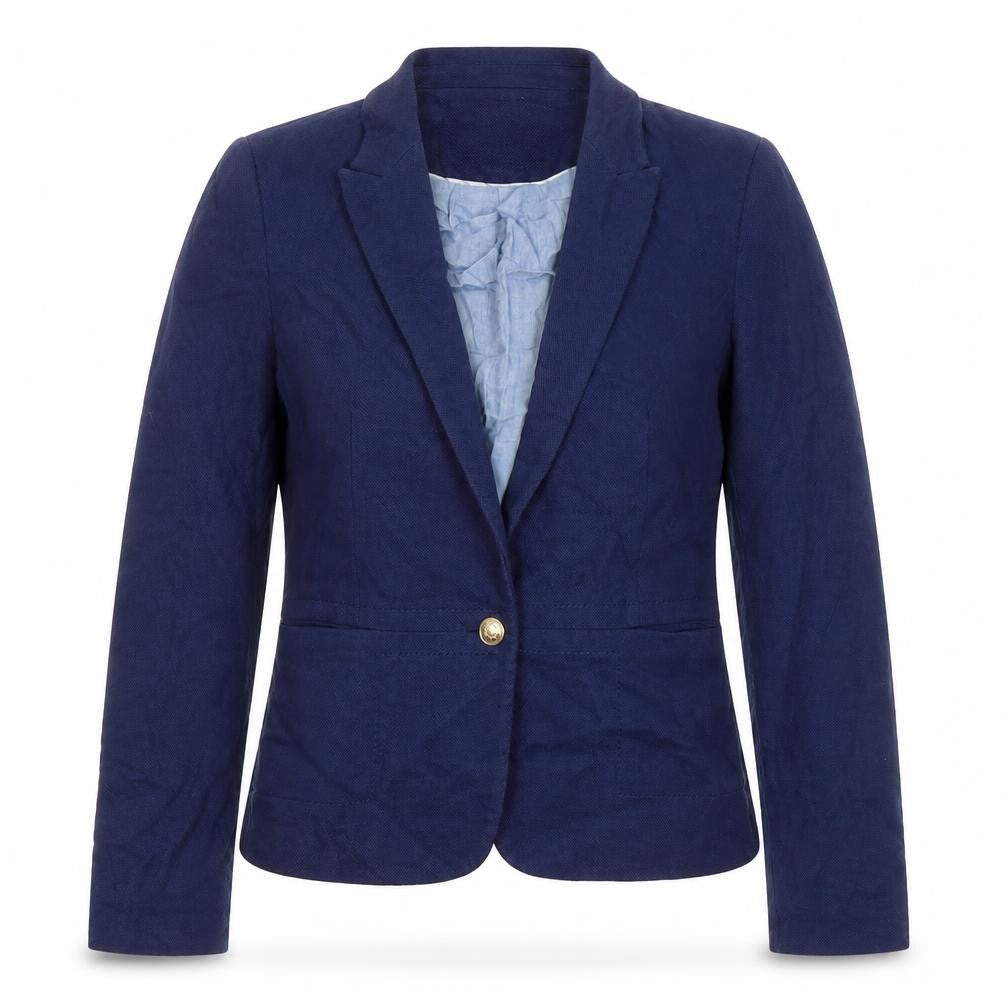 Zara Womens Blue Jacket Size M Button - Single Button Closure
