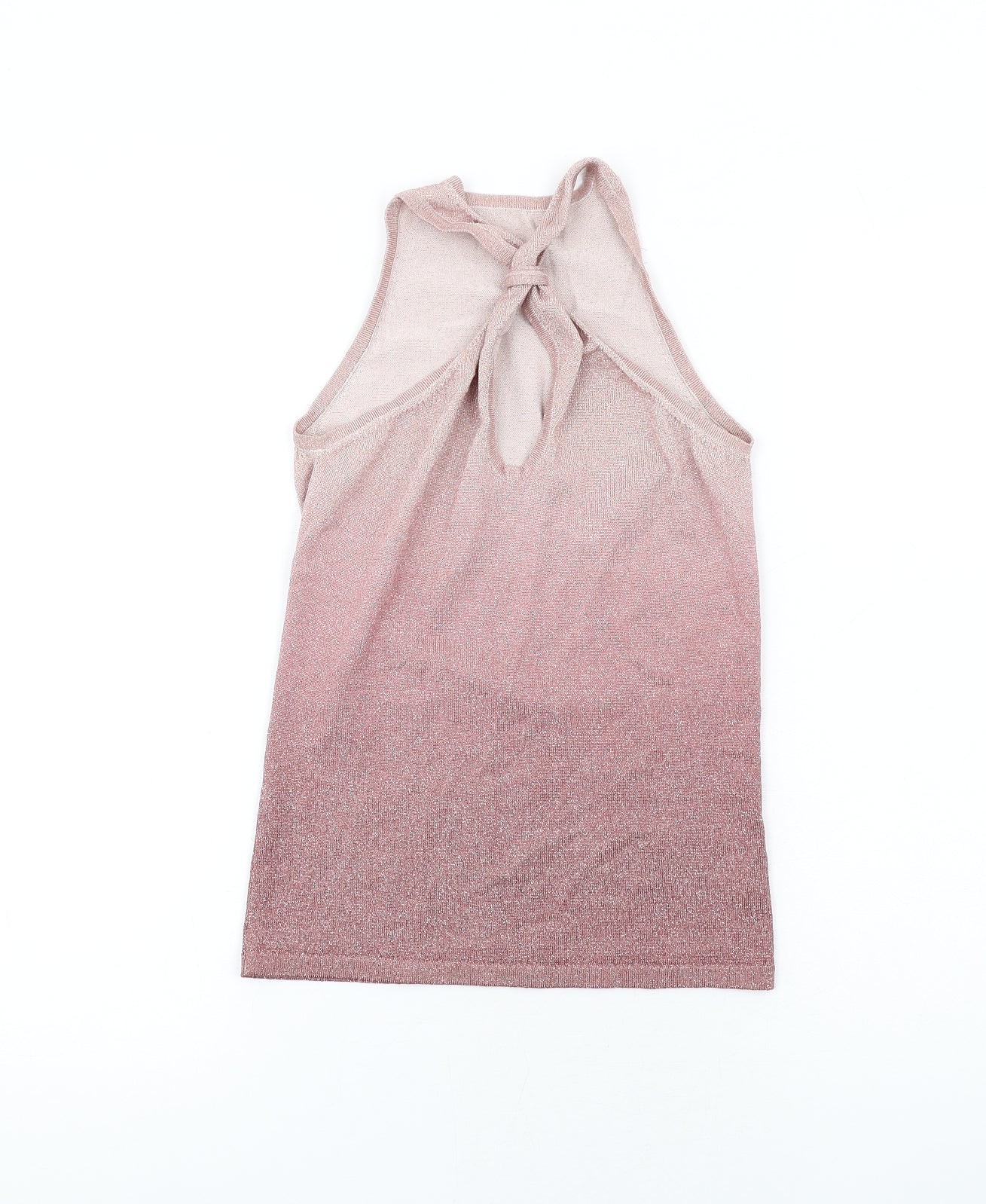 NEXT Womens Pink Viscose Basic Tank Size 8 Round Neck - Keyhole neck