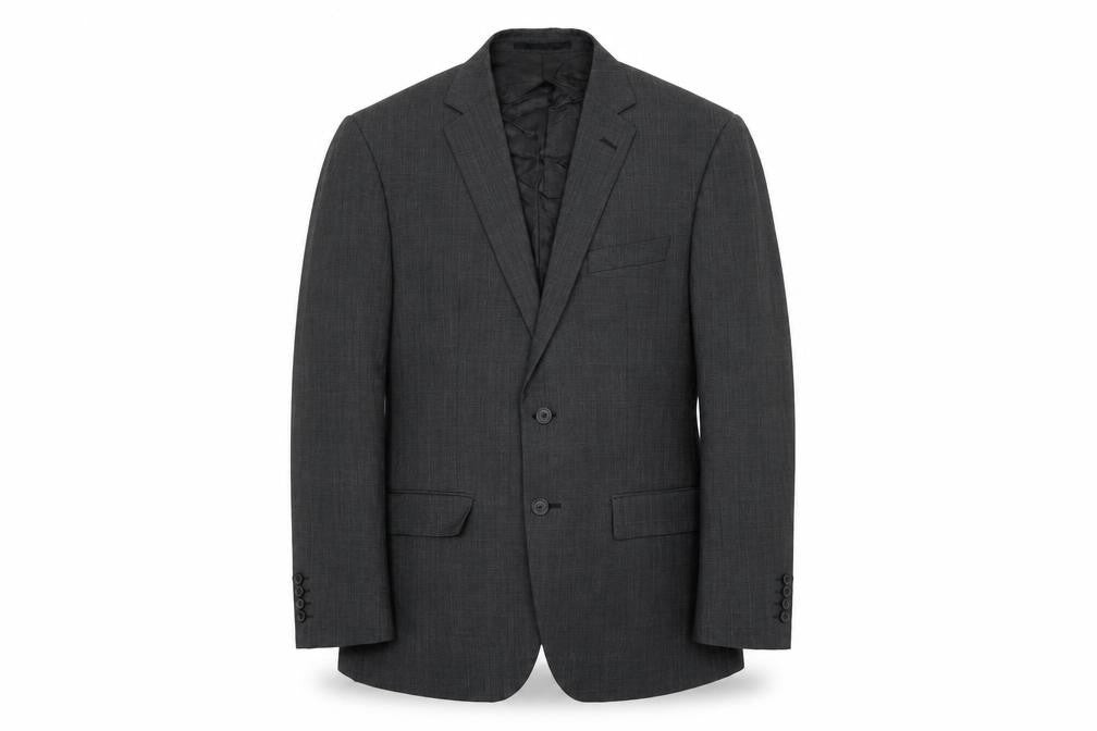 Marks and Spencer Mens Grey Plaid Wool Jacket Suit Jacket Size 42 Regular