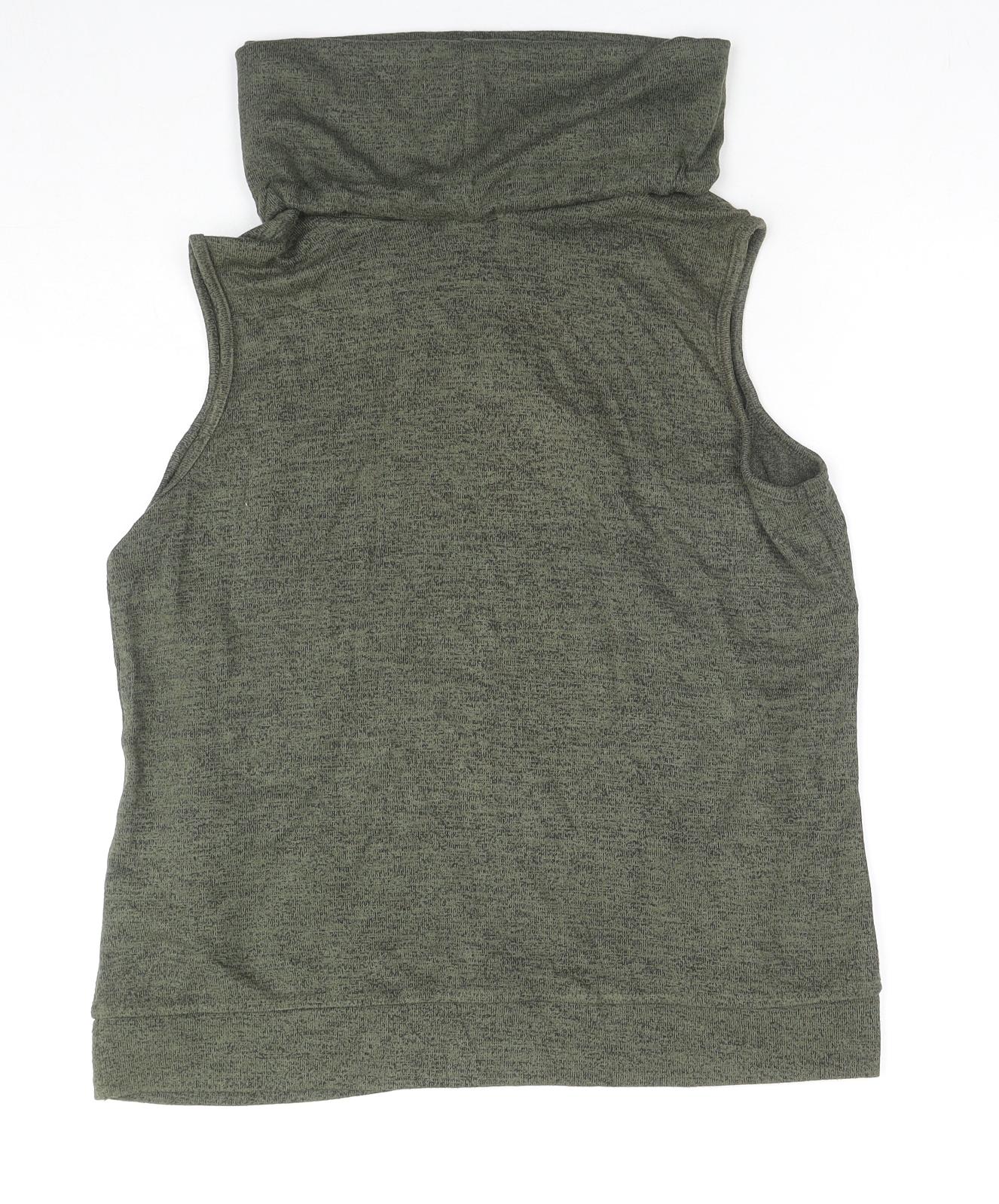 Select Womens Green Roll Neck Viscose Vest Jumper Size 12