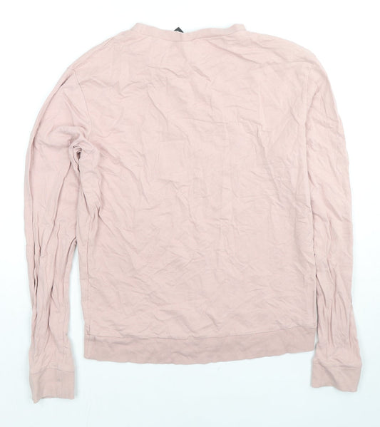 H&M Womens Beige Cotton Pullover Sweatshirt Size S Pullover - Girls Bite Back