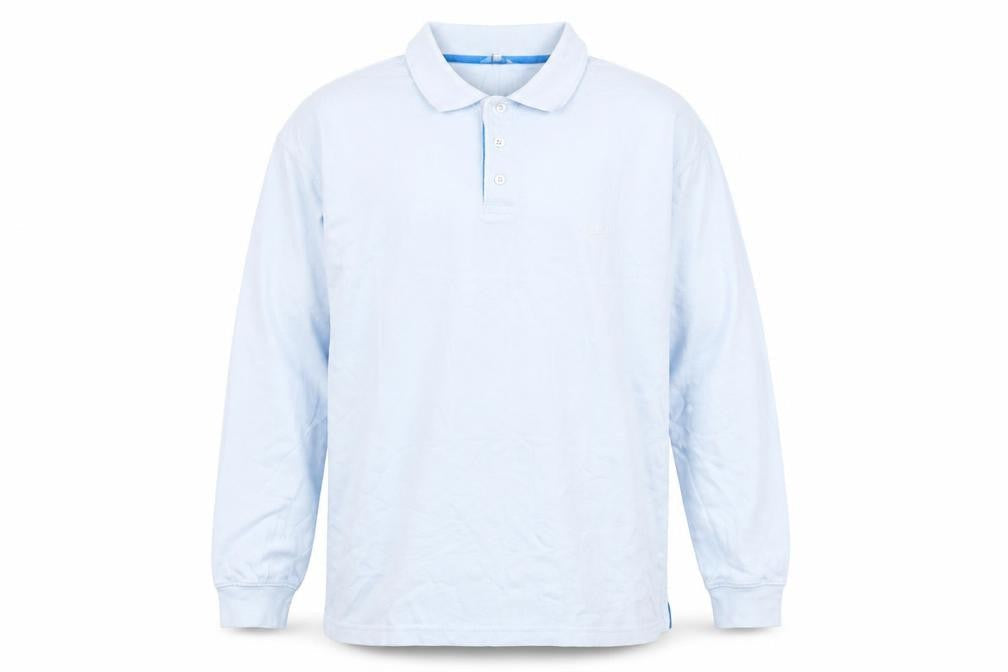 Cotton Traders Mens Blue 100% Cotton Polo Size M Collared Button
