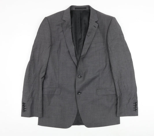 Blazer Mens Grey Wool Jacket Blazer Size 40 Regular
