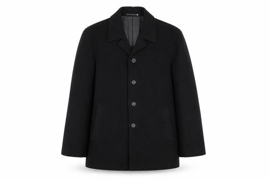 Anthony De Mano Mens Black Pea Coat Coat Size S Button