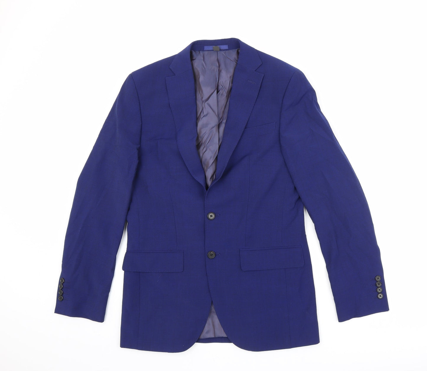 Marks and Spencer Mens Blue Wool Jacket Suit Jacket Size 36 Regular