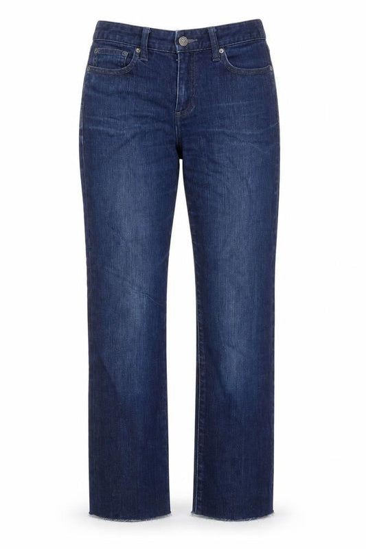 Gap Womens Blue Cotton Straight Jeans Size 28 in L26 in Regular Zip