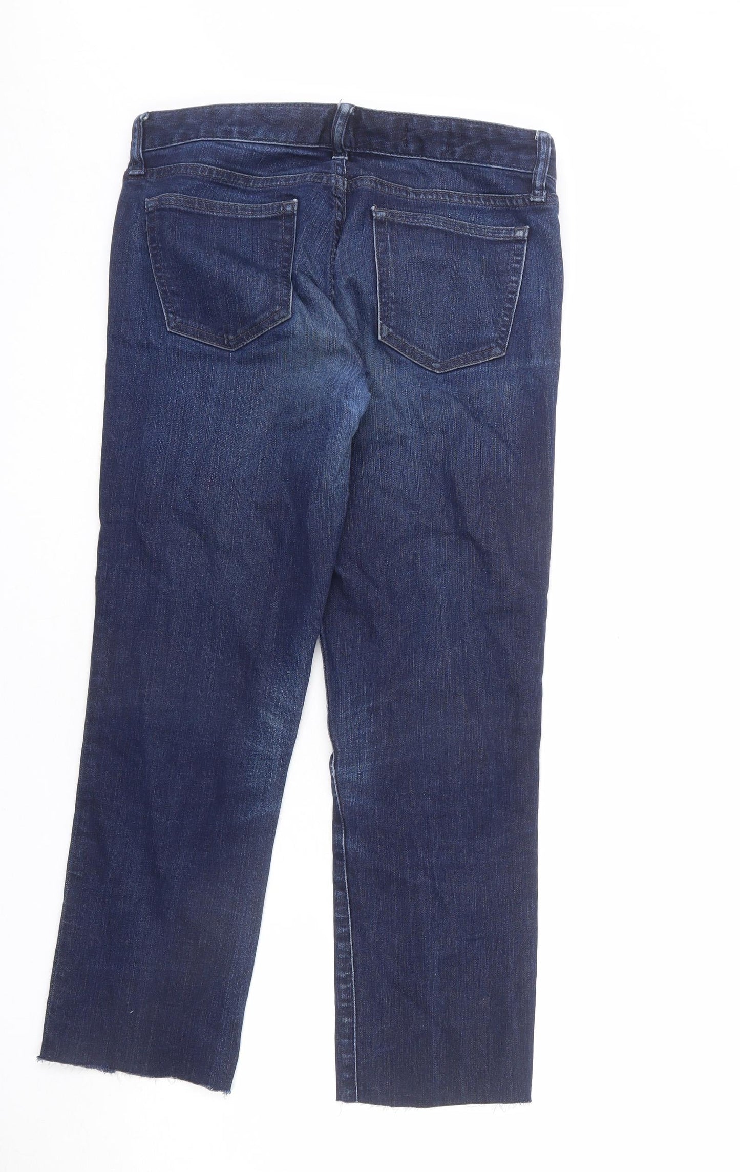 Gap Womens Blue Cotton Straight Jeans Size 28 in L26 in Regular Zip