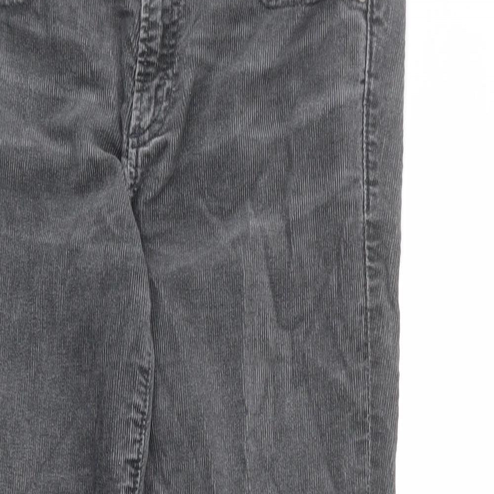 Gap Womens Grey Cotton Trousers Size 28 in L24 in Regular Zip
