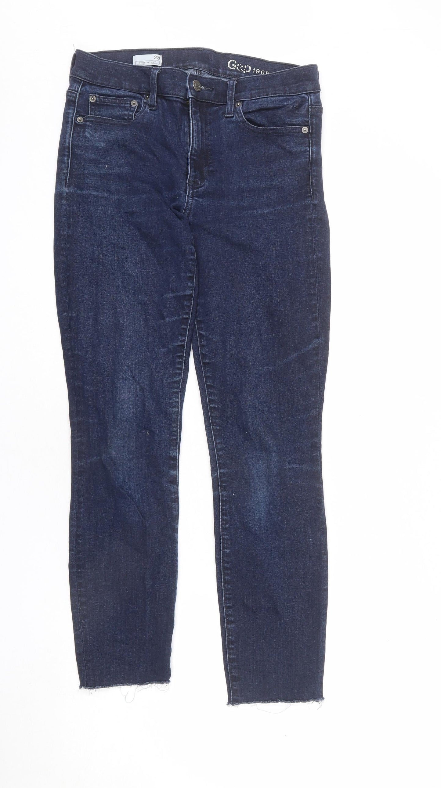 Gap Womens Blue Cotton Skinny Jeans Size 28 in L28 in Regular Zip