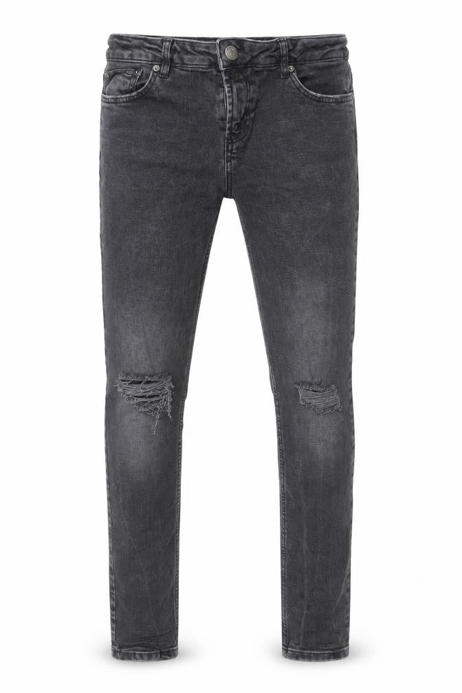 STATUS Mens Grey Cotton Skinny Jeans Size M L29 in Regular Zip