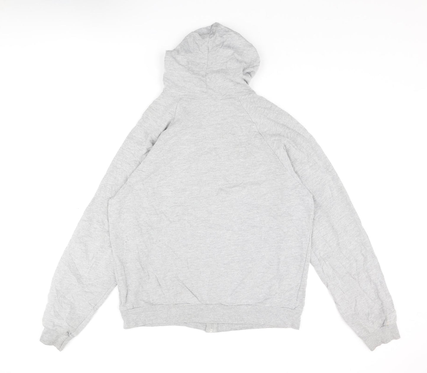 American Apparel Mens Grey Cotton Full Zip Hoodie Size L - Tokyo Police Club
