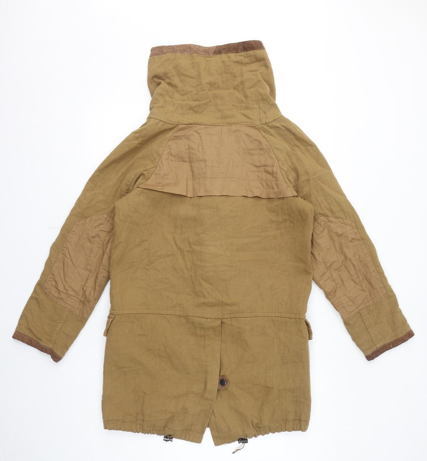 Zara Womens Brown Jacket Coat Size XS Zip