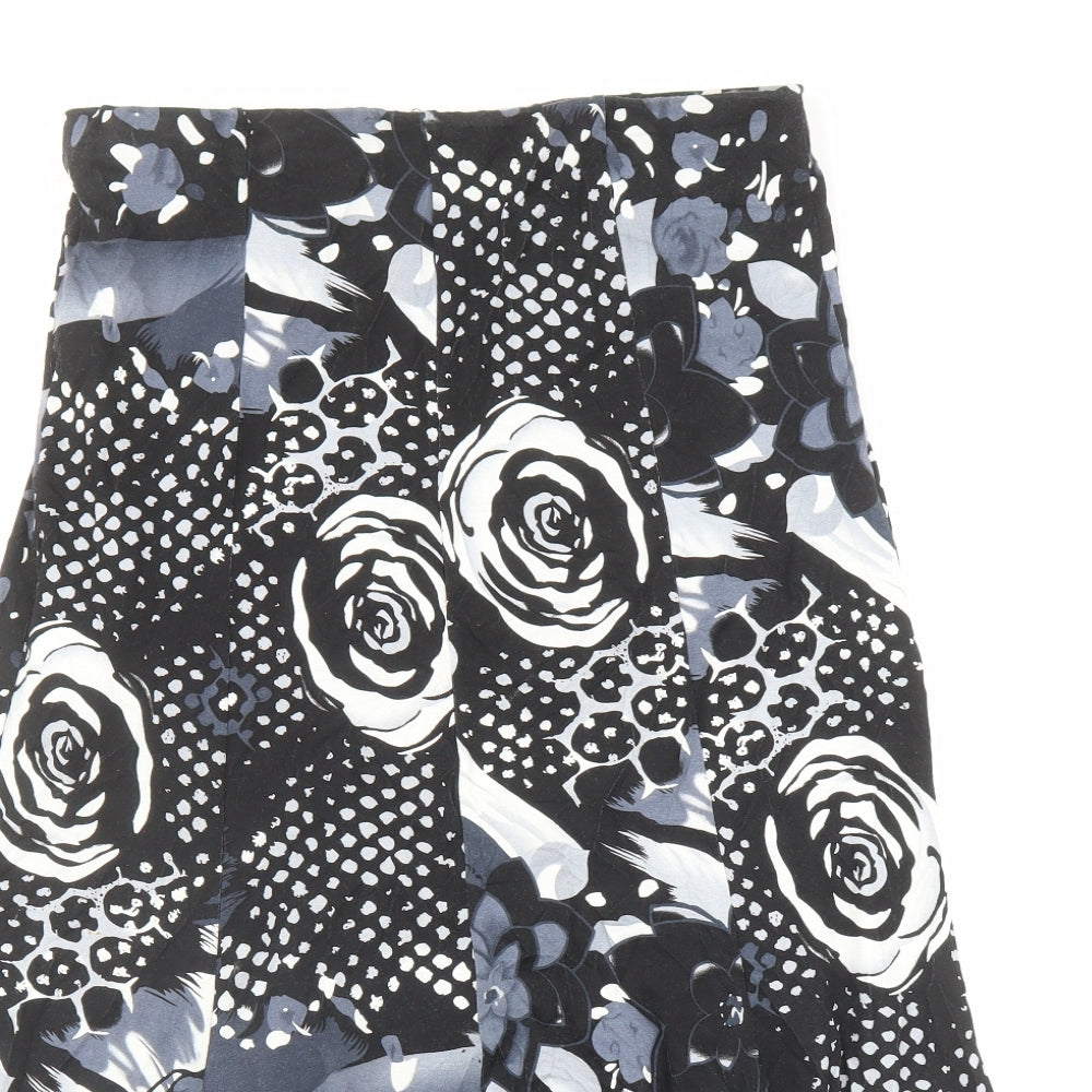 Saloos Womens Multicoloured Geometric Viscose Trumpet Skirt Size M