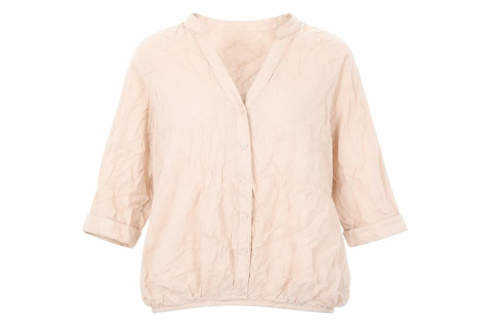 Marks and Spencer Womens Pink Modacrylic Basic Blouse Size 8 V-Neck - Elastic Waist