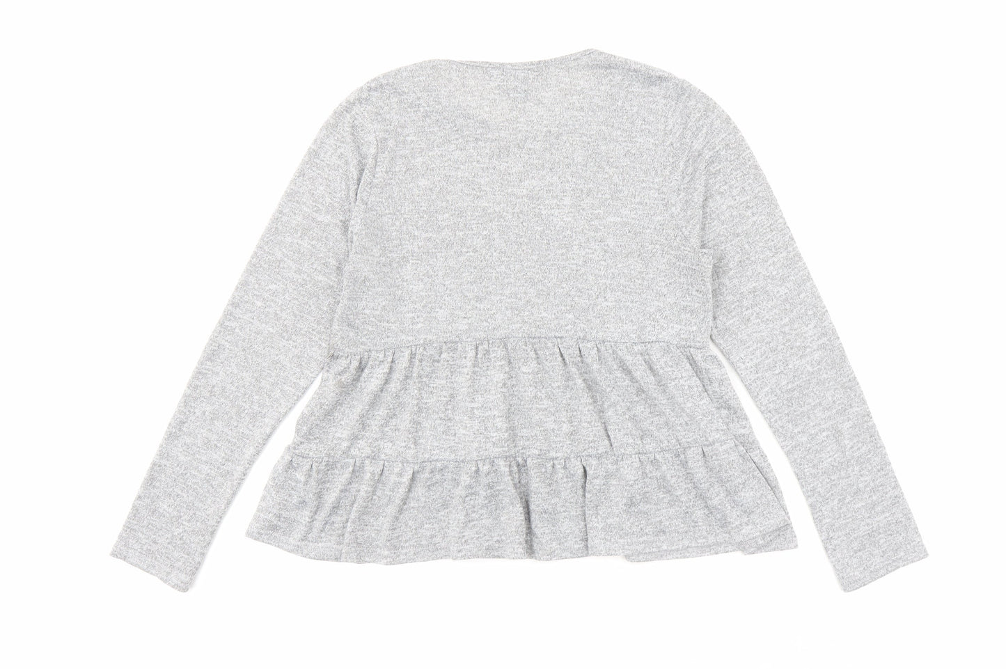 New Look Womens Grey Round Neck Polyester Pullover Jumper Size M