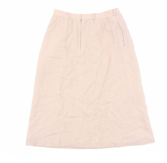 Ports International Womens Pink Polyester A-Line Skirt Size 10 Zip
