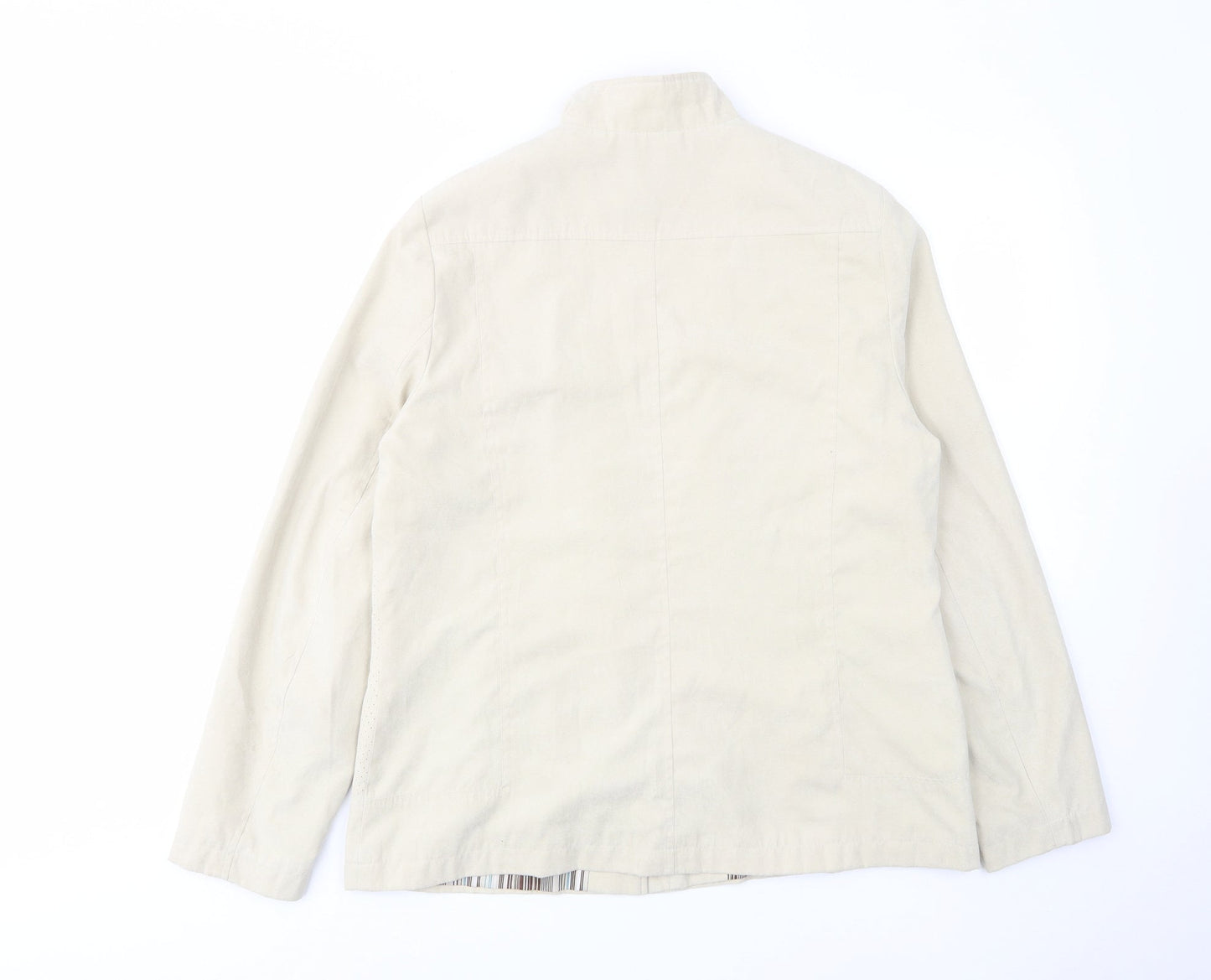 Klass Womens Beige Jacket Size 14 Zip - Inside pocket