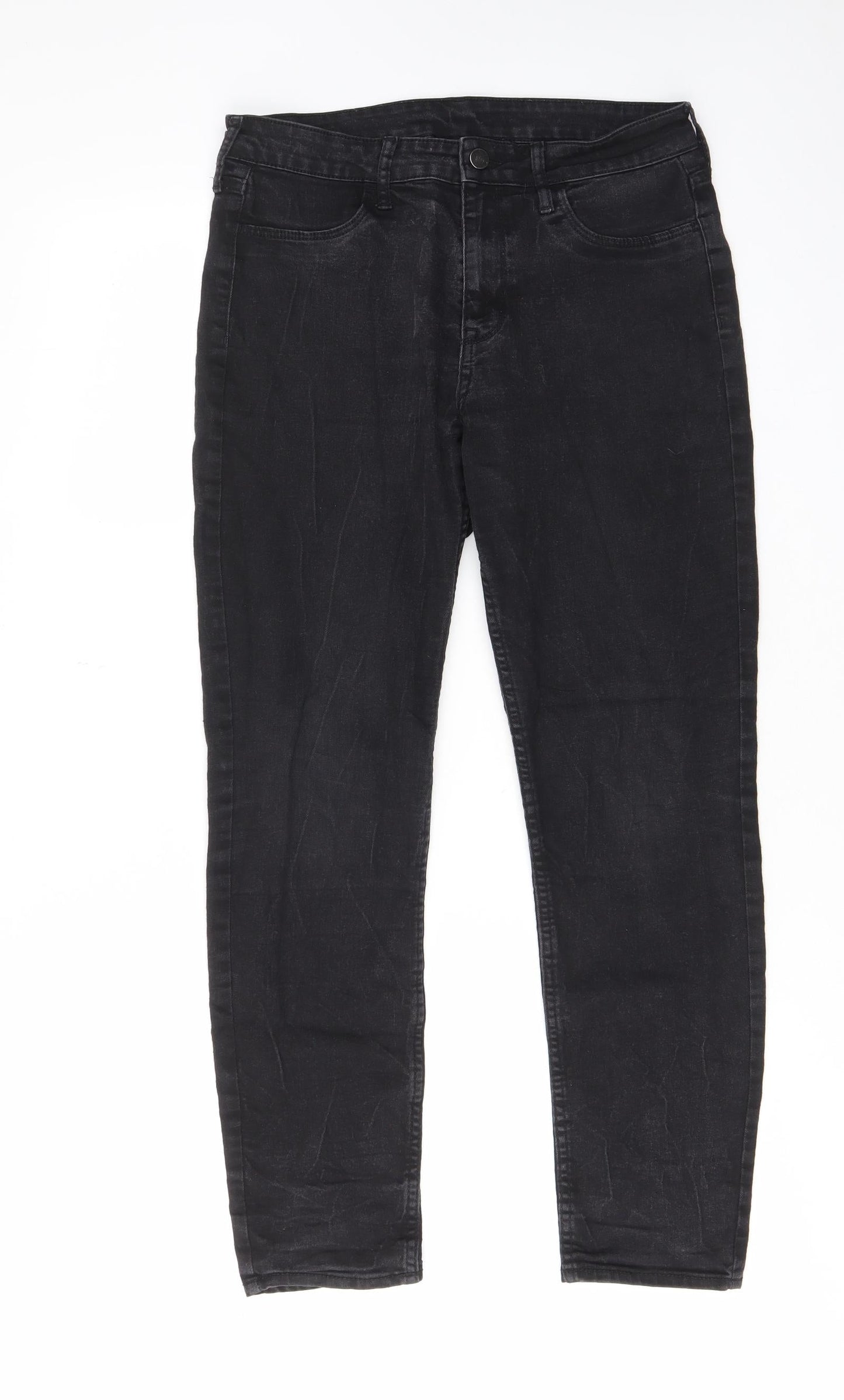 H&M Womens Black Cotton Skinny Jeans Size 29 in L27 in Regular Zip - Pockets