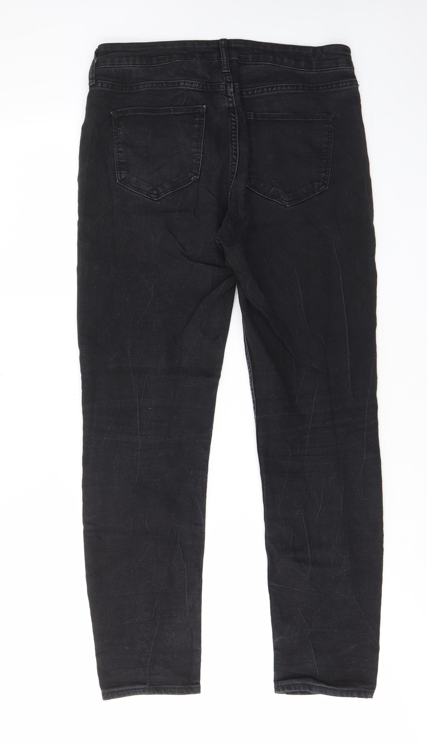 H&M Womens Black Cotton Skinny Jeans Size 29 in L27 in Regular Zip - Pockets